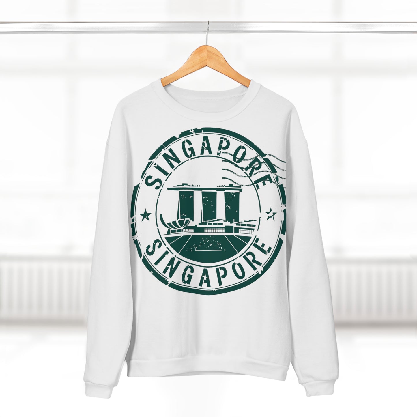 Unisex Sweatshirt - Passport Stamp - Singapore