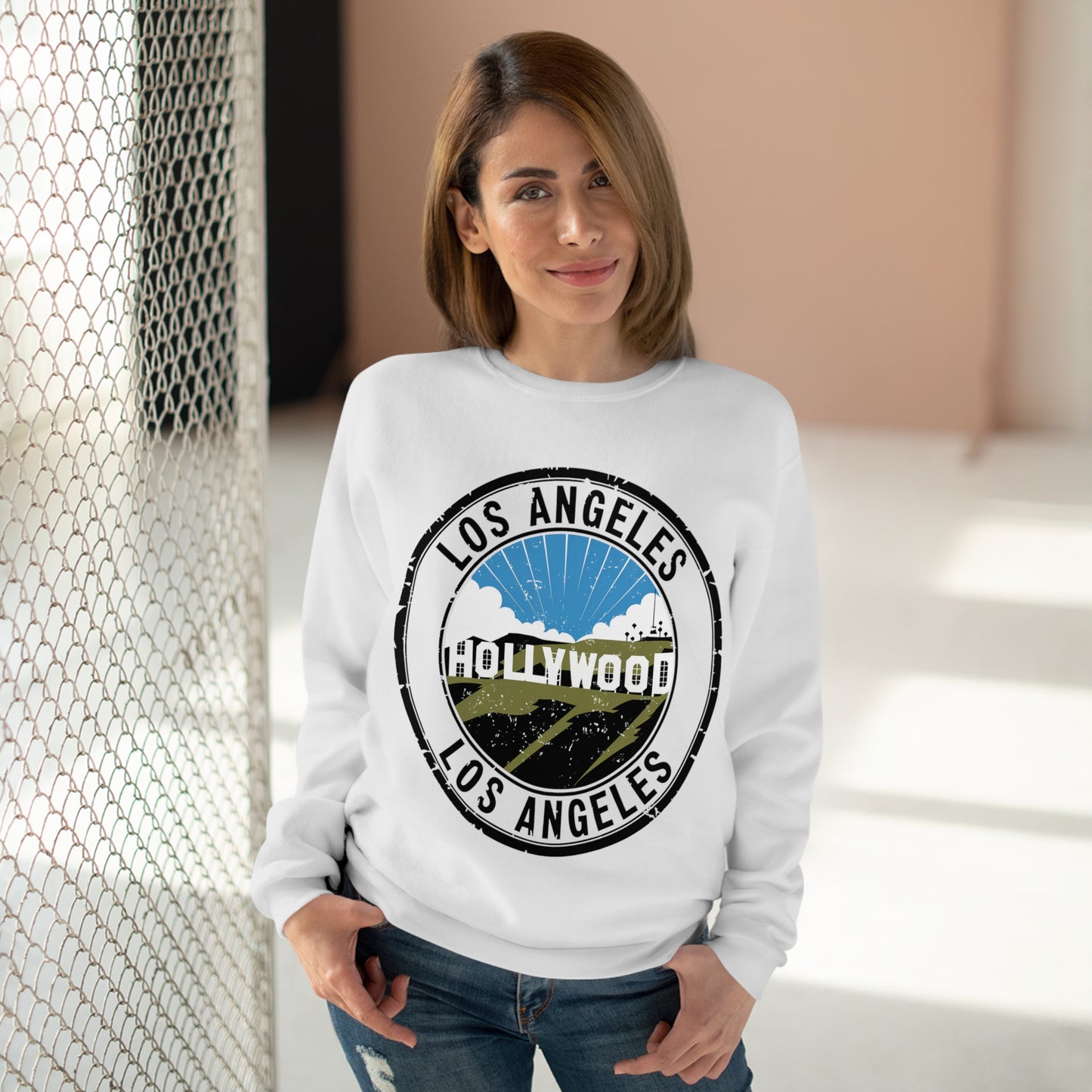 Unisex Sweatshirt - Passport Stamp - Los Angeles