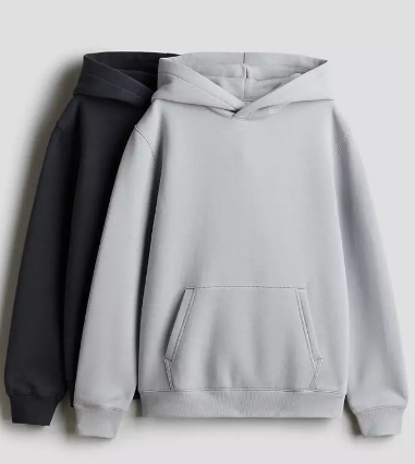 Pack of 2 Hoodies Black and Grey