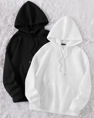 Pack of 2 Hoodies Black and White